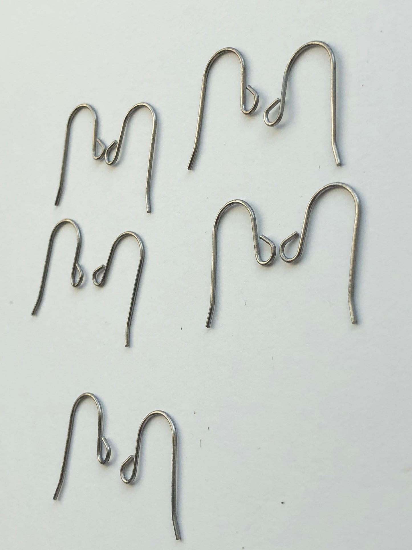 Grade 5 Titanium French Hooks, 5 Pairs - Hypoallergenic Hooks For Earrings