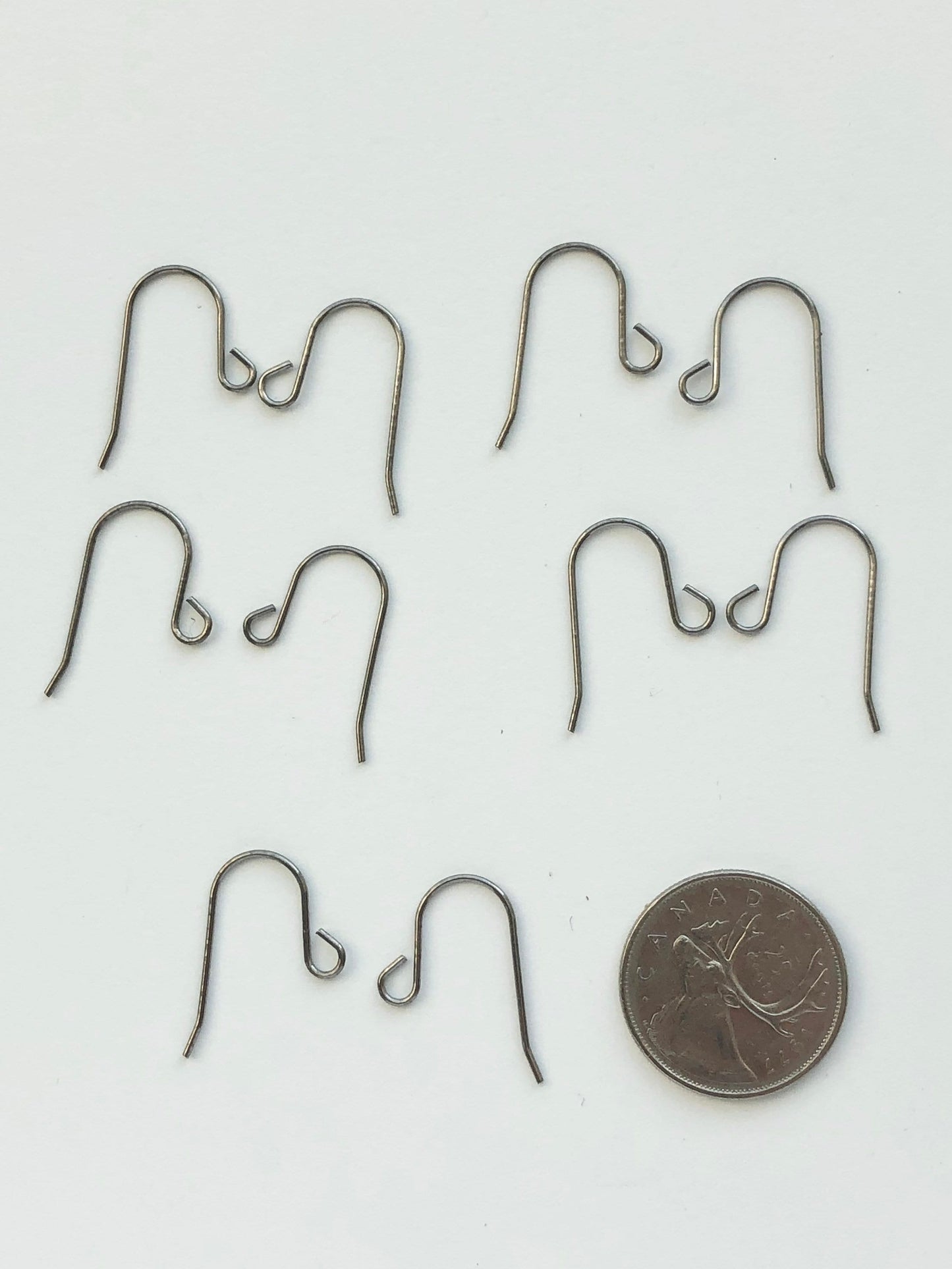 Grade 5 Titanium French Hooks, 5 Pairs - Hypoallergenic Hooks For Earrings