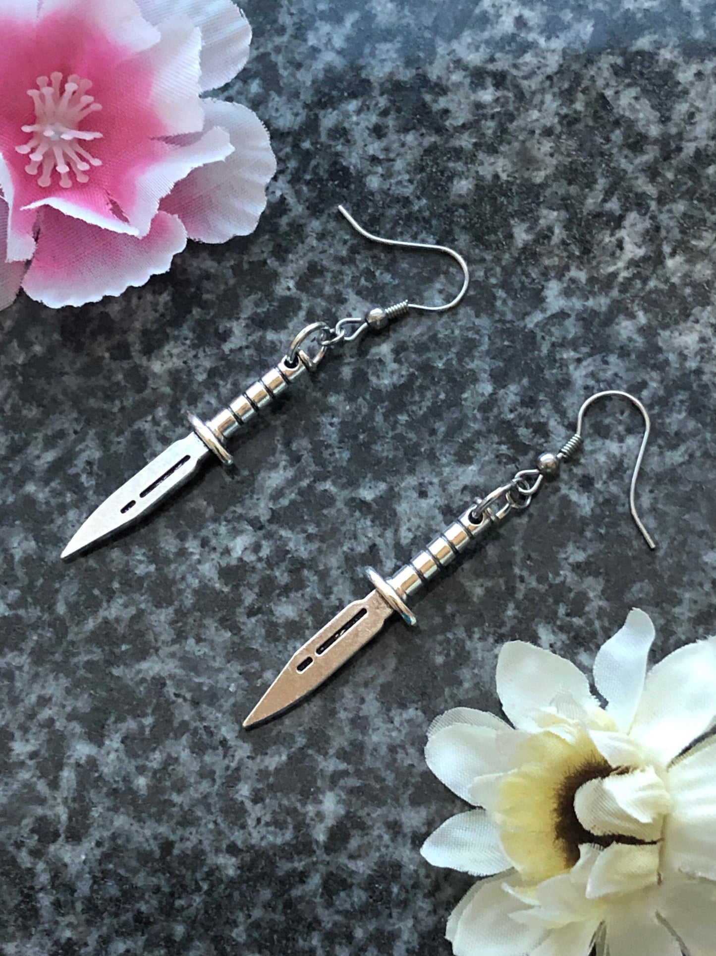 Bowie Knife Earrings - Hypoallergenic Options