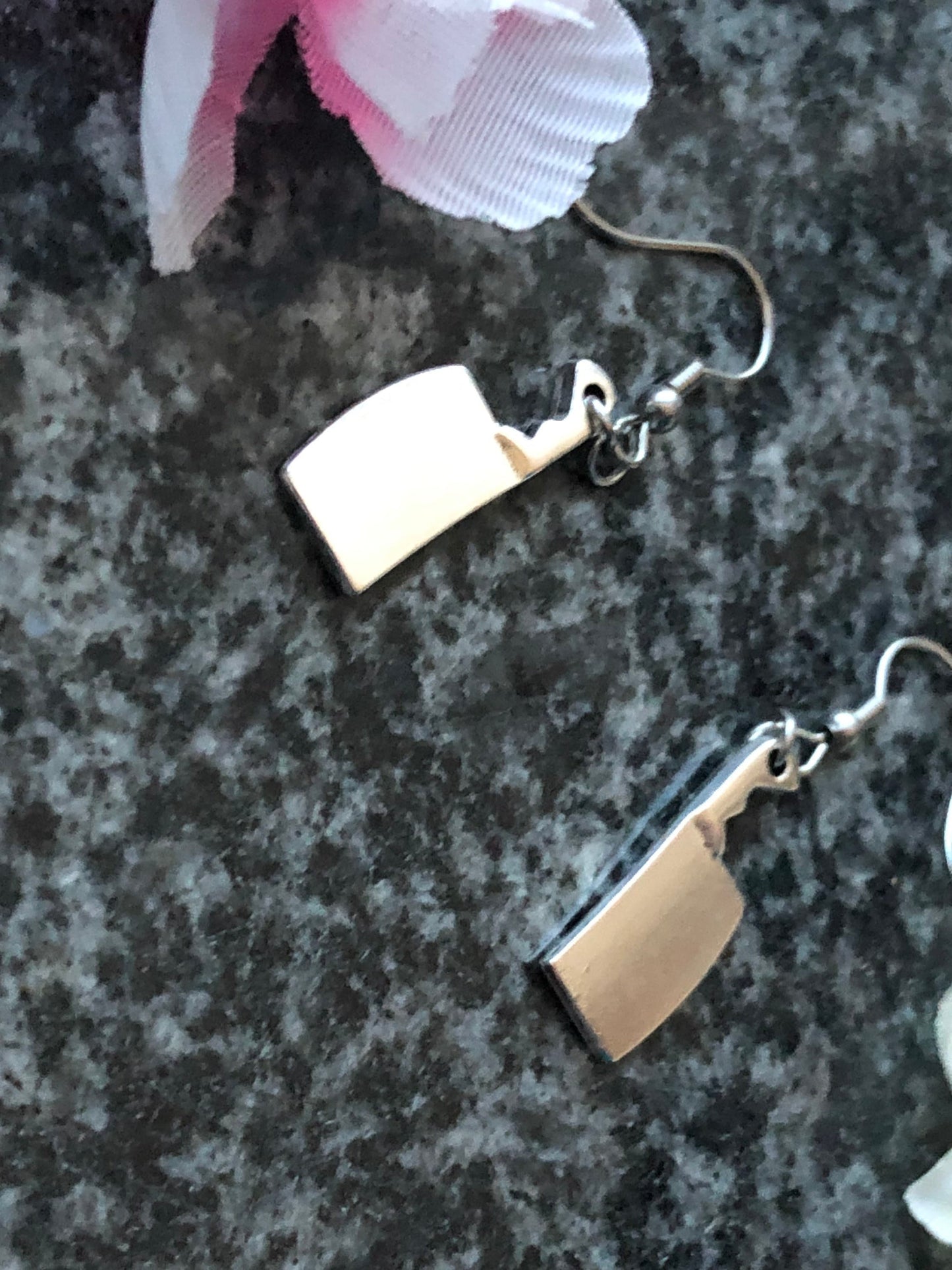 Butcher's Cleaver Earrings - Hypoallergenic Options