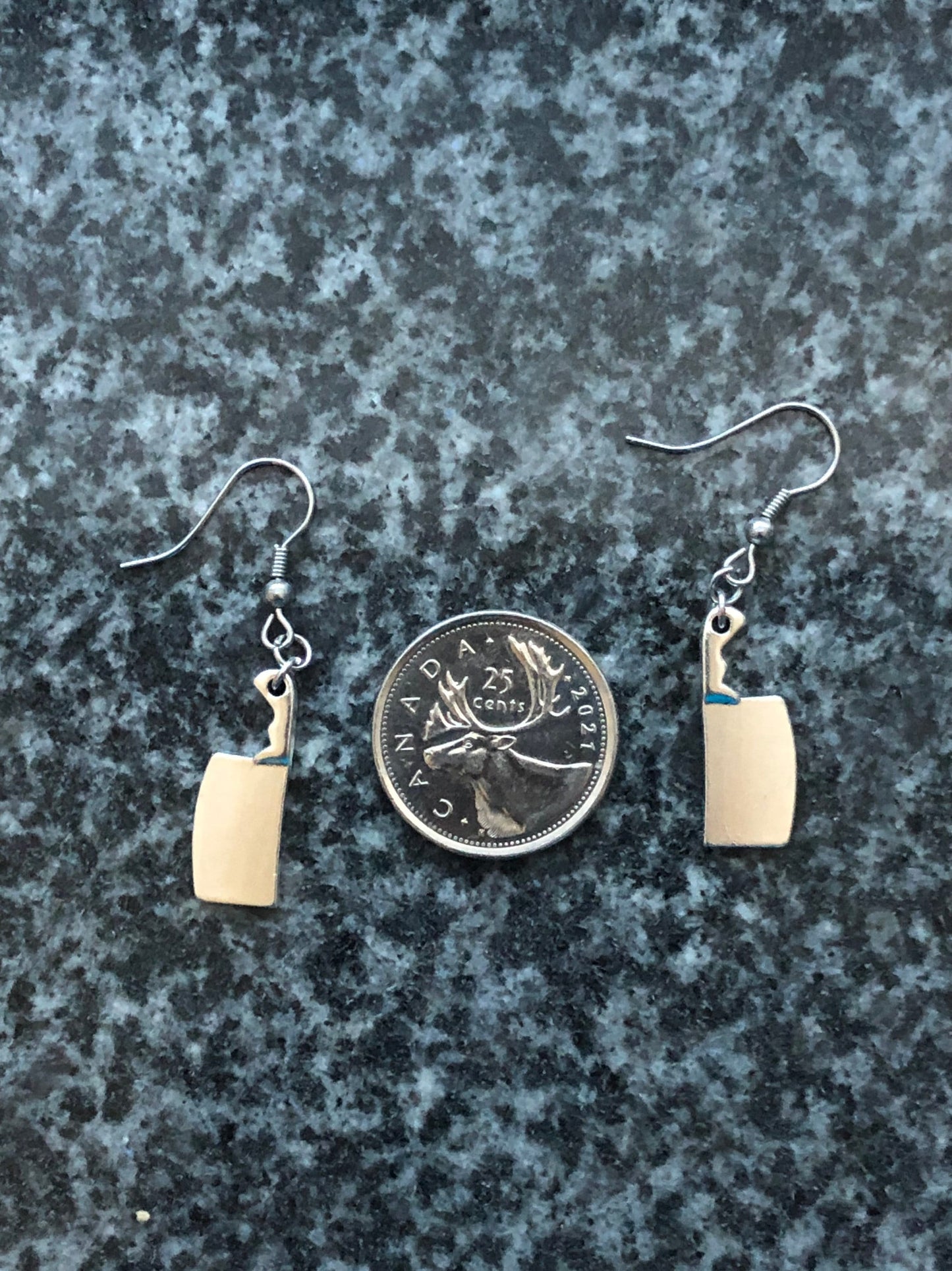 Butcher's Cleaver Earrings - Hypoallergenic Options