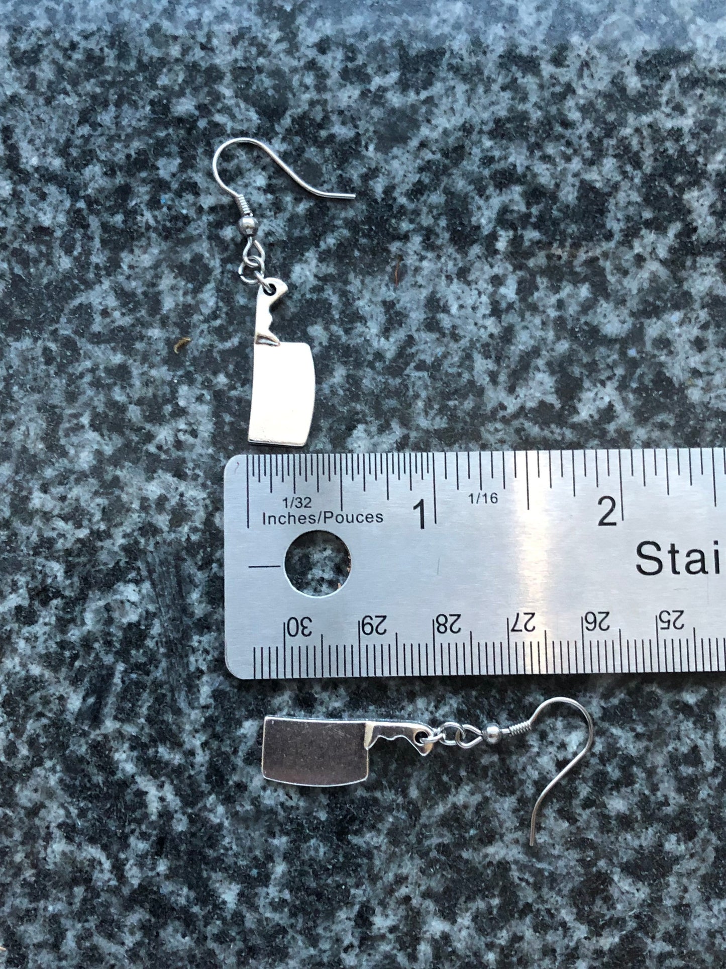 Butcher's Cleaver Earrings - Hypoallergenic Options
